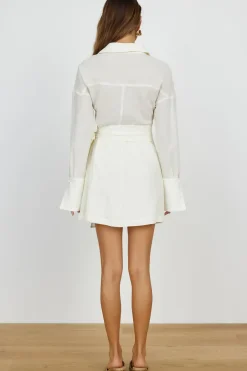 Long Sleeve Dresses|Mini Dresses>Hello Molly Springtime Blossom Dress Beige