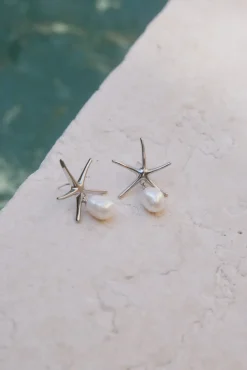 Earrings>Hello Molly Starfishes Sence Earrings Silver