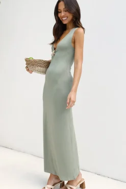 Wedding Guest Dresses|Cocktail Dresses>Hello Molly Starfish Love Maxi Dress Green