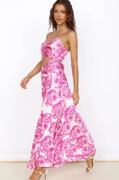 Date Night Dresses|Floral Dresses>Hello Molly Star Gazers Maxi Dress Pink