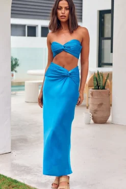 Skirts|Skirt And Top Sets>Hello Molly Star In The Night Maxi Skirt Blue