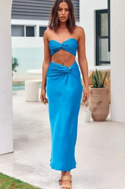 Skirts|Skirt And Top Sets>Hello Molly Star In The Night Maxi Skirt Blue