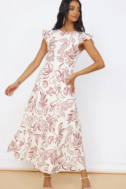Vacation Dresses|Brunch Dresses>Hello Molly Star of Destiny Maxi Dress White