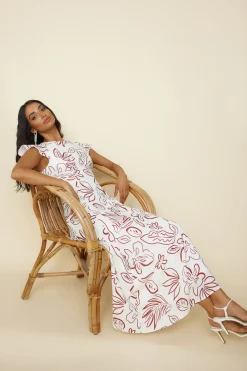 Vacation Dresses|Brunch Dresses>Hello Molly Star of Destiny Maxi Dress White