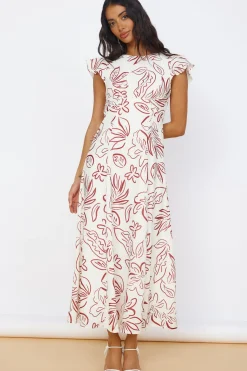 Vacation Dresses|Brunch Dresses>Hello Molly Star of Destiny Maxi Dress White