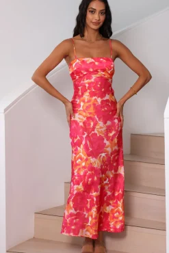 Wedding Guest Dresses|Brunch Dresses>Hello Molly Starry Haze Midi Dress Pink