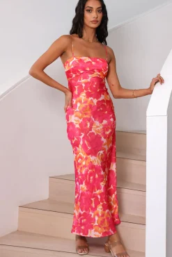 Wedding Guest Dresses|Brunch Dresses>Hello Molly Starry Haze Midi Dress Pink