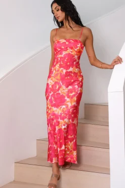 Wedding Guest Dresses|Brunch Dresses>Hello Molly Starry Haze Midi Dress Pink
