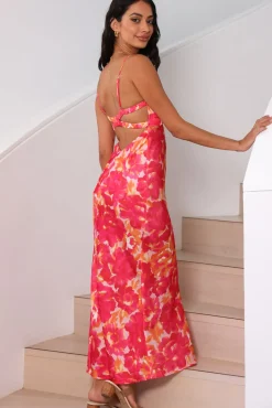 Wedding Guest Dresses|Brunch Dresses>Hello Molly Starry Haze Midi Dress Pink