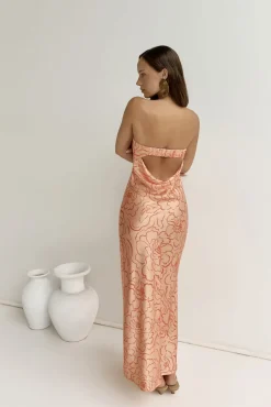 Wedding Guest Dresses|Formal Dresses>Hello Molly Staying True Strapless Maxi Dress Orange
