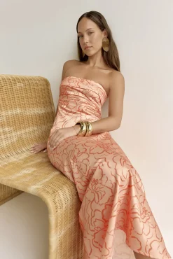 Wedding Guest Dresses|Formal Dresses>Hello Molly Staying True Strapless Maxi Dress Orange