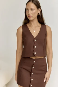 Skirts>Seven Wonders Stella Mini Skirt Chocolate