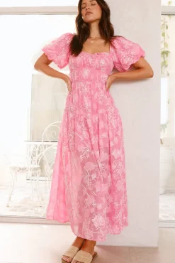 Wedding Guest Dresses|Cocktail Dresses>Hello Molly Step By Step Maxi Dress Pink