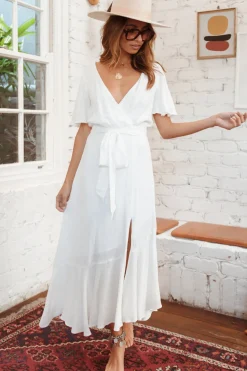 Vacation Dresses|Spring Break Dresses>Hello Molly Still Water Maxi Dress White