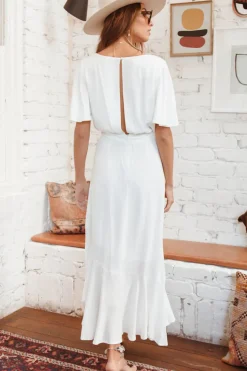 Vacation Dresses|Spring Break Dresses>Hello Molly Still Water Maxi Dress White