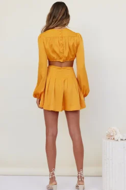 Spring Break Dresses|Satin Dresses>Hello Molly Stockhold Dress Orange