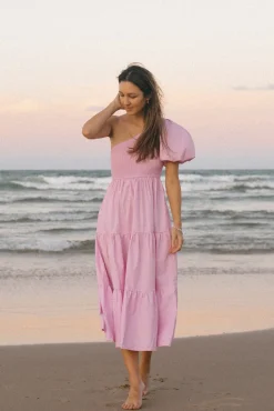 Spring Break Dresses|Bump Friendly>Hello Molly Strawberry Daiquiri Maxi Dress Pink
