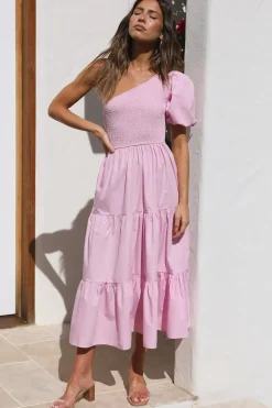 Spring Break Dresses|Bump Friendly>Hello Molly Strawberry Daiquiri Maxi Dress Pink