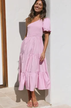 Spring Break Dresses|Bump Friendly>Hello Molly Strawberry Daiquiri Maxi Dress Pink