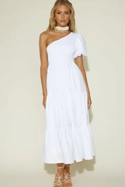 Vacation Dresses|Spring Break Dresses>Hello Molly Strawberry Daiquiri Maxi Dress White