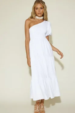 Vacation Dresses|Spring Break Dresses>Hello Molly Strawberry Daiquiri Maxi Dress White