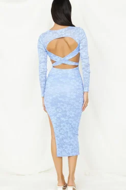 Date Night Dresses|Casual Dresses>Hello Molly Sudden Moments Midi Dress Blue