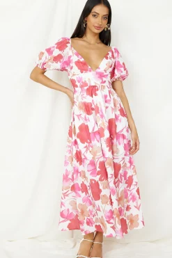 Bump Friendly|Floral Dresses>Hello Molly Sugar Rush Midi Dress Pink