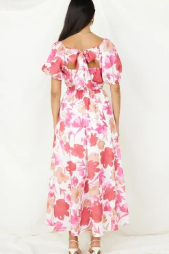 Bump Friendly|Floral Dresses>Hello Molly Sugar Rush Midi Dress Pink