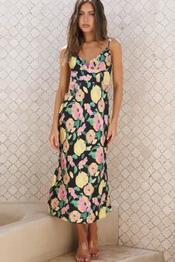 Cocktail Dresses|Spring Break Dresses>Hello Molly Summer Aurora Maxi Dress Black