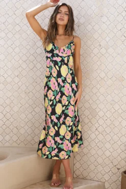Cocktail Dresses|Spring Break Dresses>Hello Molly Summer Aurora Maxi Dress Black