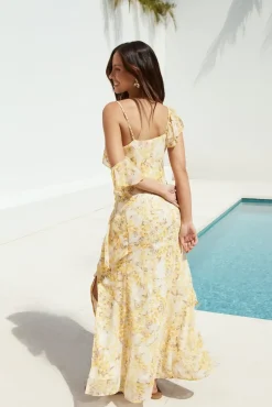 Wedding Guest Dresses|Cocktail Dresses>Hello Molly Summer Blossoms Maxi Dress Yellow