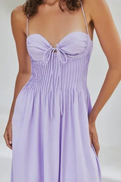 Vacation Dresses|Date Night Dresses>Hello Molly Summer Dreaming Maxi Dress Lilac