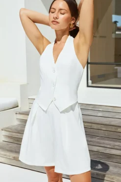 Shorts|Two-Piece Shorts Set>Hello Molly Summer Evenings Short White
