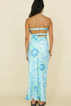 Wedding Guest Dresses|Formal Dresses>Hello Molly Summer Fairytale Maxi Dress Blue Floral