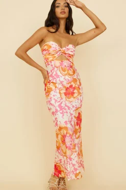 Wedding Guest Dresses|Formal Dresses>Hello Molly Summer Fairytale Maxi Dress Pink Floral