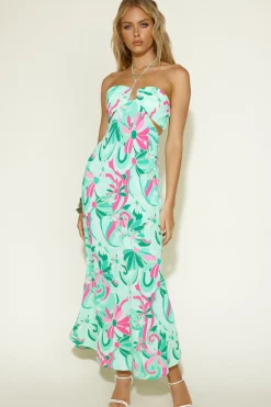 Vacation Dresses|Spring Break Dresses>Hello Molly Summer Getaway Maxi Dress Green
