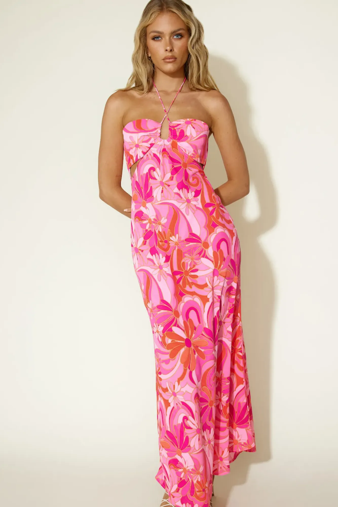Vacation Dresses|Spring Break Dresses>Hello Molly Summer Getaway Maxi Dress Pink