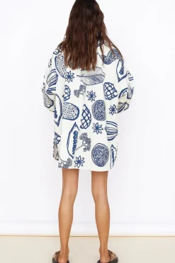Long Sleeve|Cropped>Hello Molly Summer Glow Shirt Dress Blue