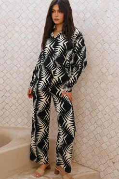 Long Sleeve|Cropped>Hello Molly Summer Haven Set Black