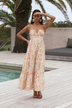 Wedding Guest Dresses|Spring Break Dresses>Hello Molly Summer in Paradise Maxi Dress orange