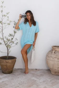 Vacation Dresses|Spring Break Dresses>Hello Molly Summer Love Song Midi Dress Blue