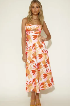 Cocktail Dresses|Spring Break Dresses>Hello Molly Summer Loving Maxi Dress Orange