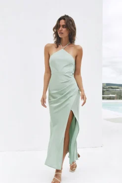 Wedding Guest Dresses|Cocktail Dresses>Hello Molly Summer's Embrace Midi Dress Sage