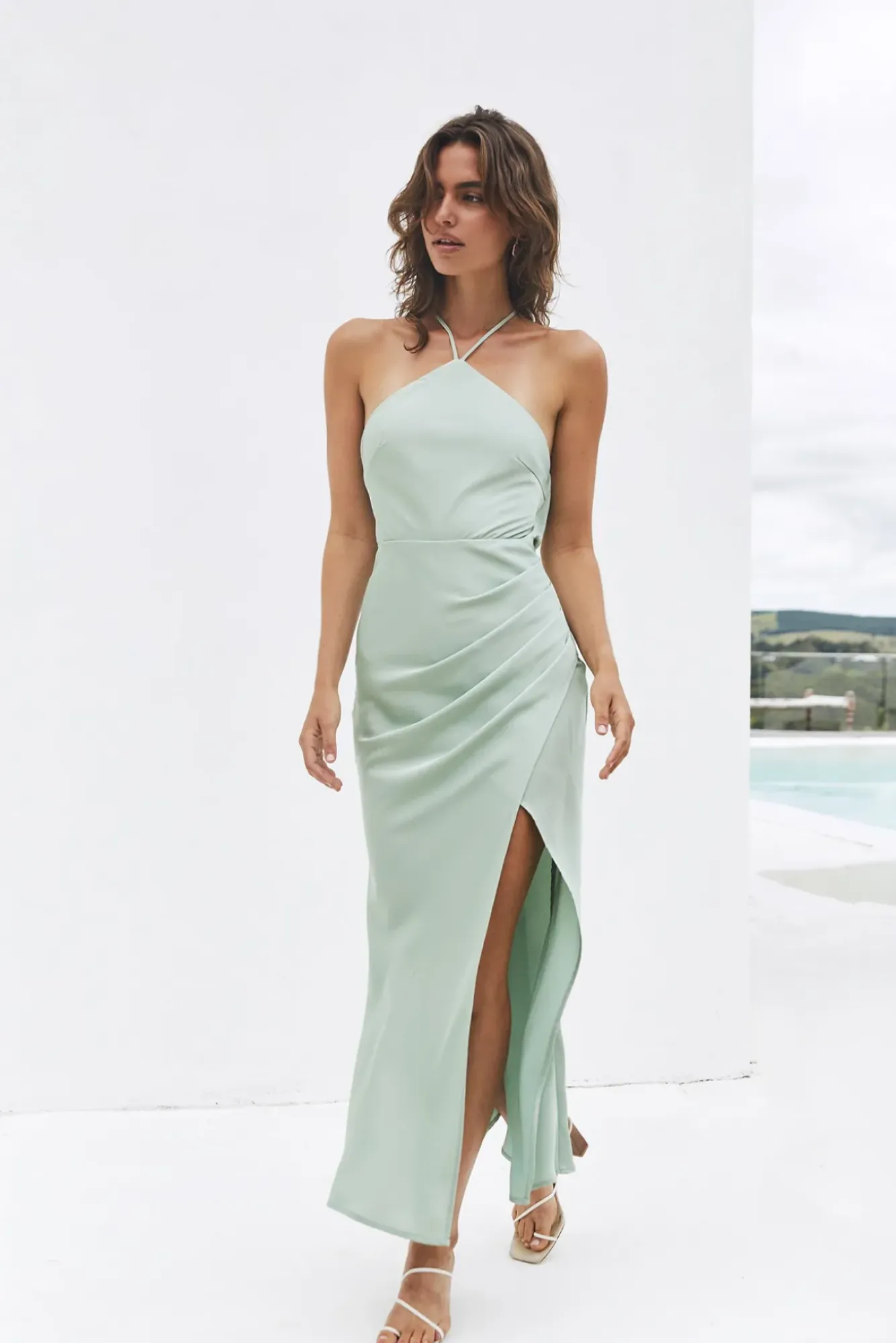 Wedding Guest Dresses|Cocktail Dresses>Hello Molly Summer's Embrace Midi Dress Sage