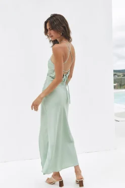 Wedding Guest Dresses|Cocktail Dresses>Hello Molly Summer's Embrace Midi Dress Sage