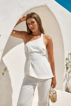 Two-Piece Pants Set>Hello Molly Summer Serenity Set White