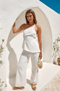 Two-Piece Pants Set>Hello Molly Summer Serenity Set White