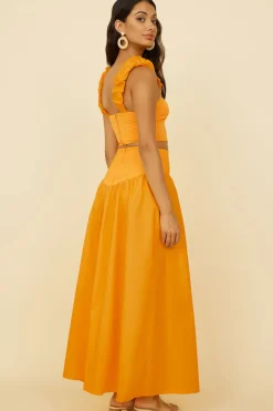 Cropped|Skirt And Top Sets>Hello Molly Summer Soiree Set Orange