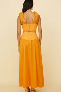 Cropped|Skirt And Top Sets>Hello Molly Summer Soiree Set Orange