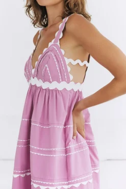 Vacation Dresses|Date Night Dresses>SOFIE THE LABEL Summer Soirée Midi Dress Pink